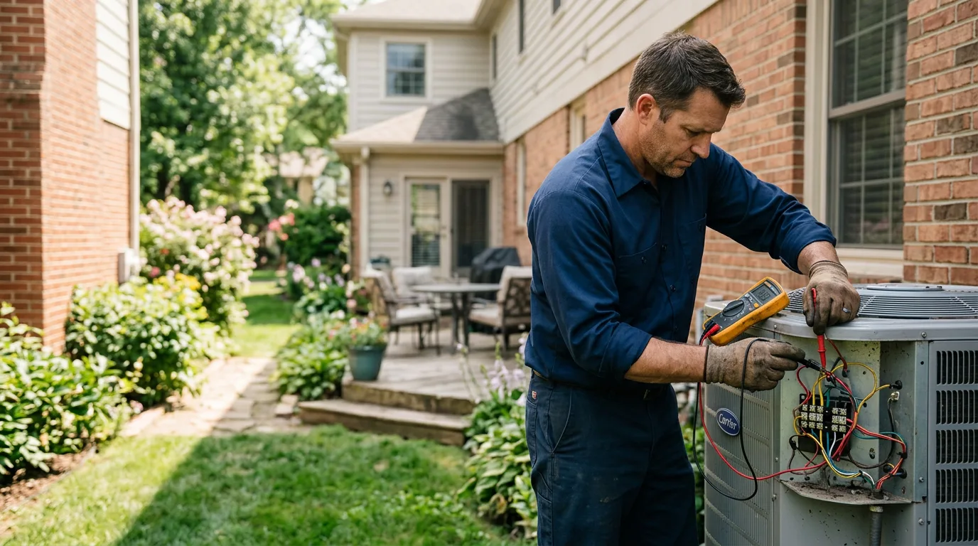 HVAC technician working near Benton, KY